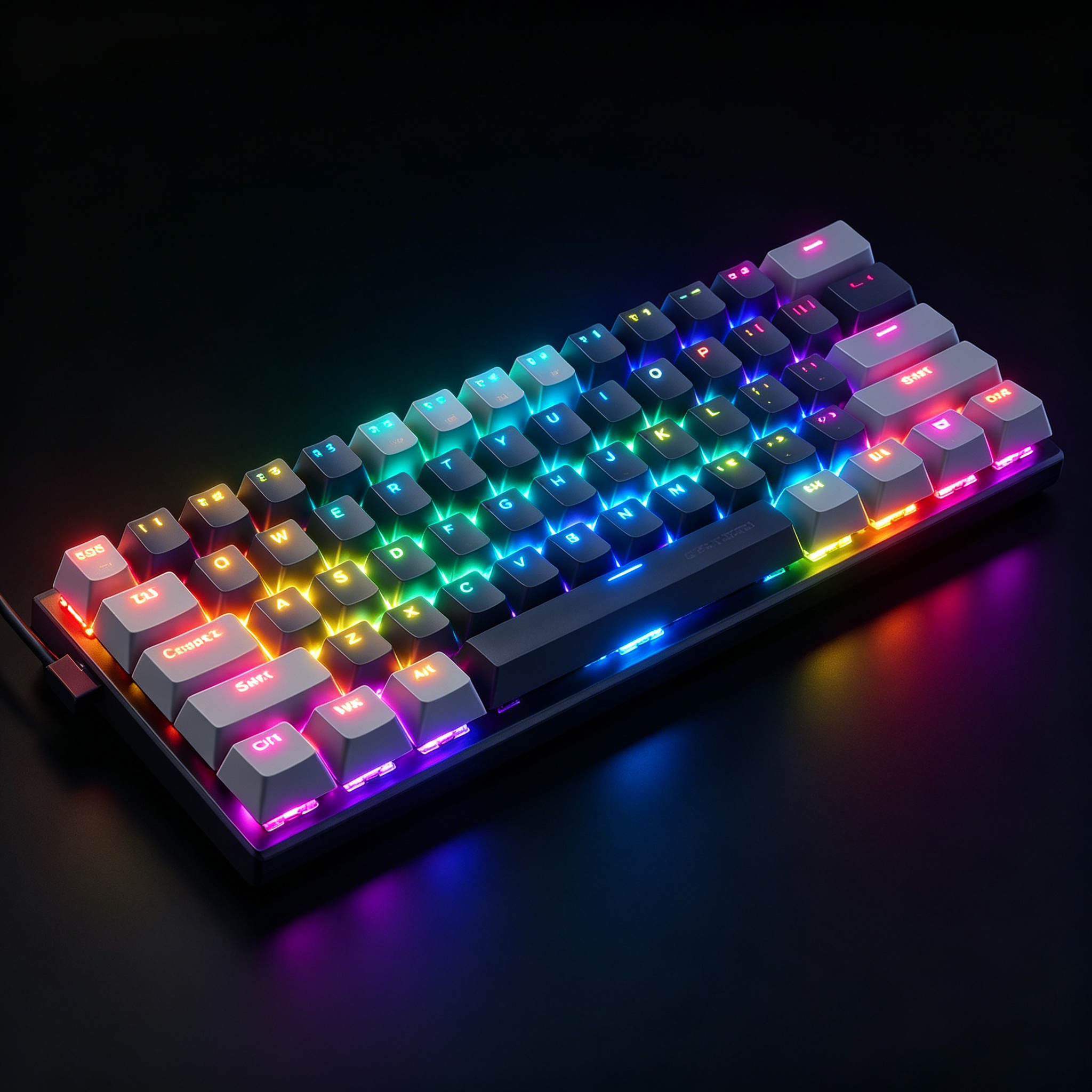 GJX 2026 New Mechanical Keyboard Precision Mechanical Switches 60% Keyboard Programmable Keys Quiet Operation Computer Keyboard for Windows Style 2 for Gaming Typing Office Use Home Setups.