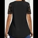 thumbnail image 5 of Blusas Tipo Túnica de Talla Grande para Mujer, de Corta, con Cuello en V, Plisadas y Botones de Encaje. Negro L, 5 of 6
