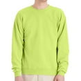 thumbnail image 3 of Hanes EcoSmart Unisex Crewneck Safety Sweatshirt, Hi Vis Pullover Safety Green Fleece, 2 Pack, S, 3 of 6