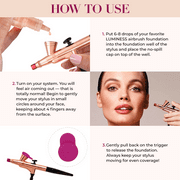 LUMINESS Icon Pro Airbrush System with Starter Kit: Includes Silk 4-In-1 Foundation, Highlighter and Blush