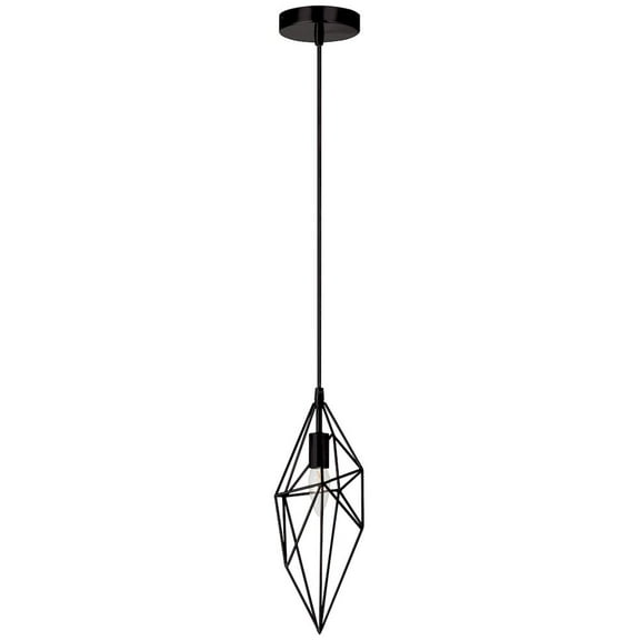 Belen Kox 1 Light Incandescent Pendant, Black Finish