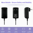 thumbnail image 2 of K-MAINS AC/DC Adapter Compatible with Zoom AD-00060 Model NO.: 350903OO2CTA 350903002CTA Class 2 Transformer Power Cord Charger PSU, 2 of 5
