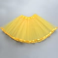 thumbnail image 2 of THDHVS Casual Skirts for Girls,Kids Summer Skirts,Girls' Solid Color Elastic Waistband Mesh Skirt Dance Skirt Layered Princess Skirt Yellow 1-2 Years, 2 of 3