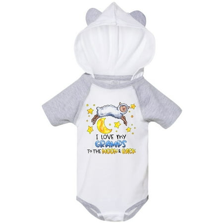 

Inktastic I Love my Gramps to the Moon and Back Cute Sheep Gift Baby Boy or Baby Girl Bodysuit