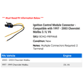 thumbnail image 2 of Ignition Control Module Connector - Compatible with 1997 - 2003 Chevy Malibu 3.1L V6 1998 1999 2000 2001 2002, 2 of 2