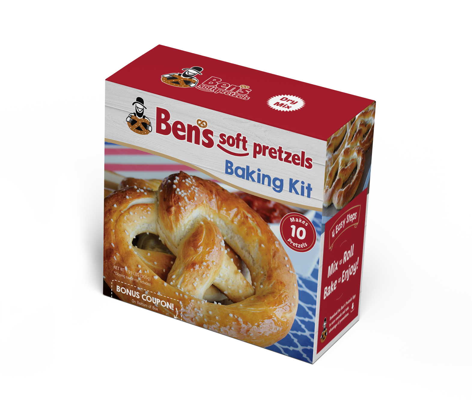 Ben's Soft Pretzels Bake at Home Kit2 Pack Bake Up to 24 Soft Pretzels