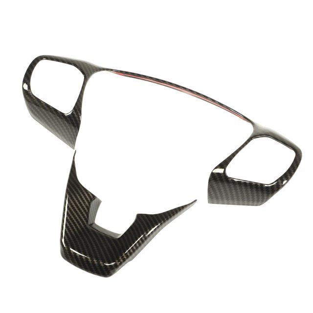 Embellecedor de volante de 2 uds., pegatina de panel de control estilo fibra de carbono de repuesto para Ford Bronco Sport (CX430) 2021 y posteriores