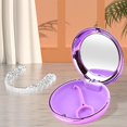 thumbnail image 2 of spellwife Travel Retainer Case with Mirror Mouth Guard Case Protection with Vent Holes Purple, 2 of 7