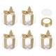 thumbnail image 1 of Uxcell 5 Pcs Cajas de Regalo Transparentes, Cajas de 90x90x90mm para Fiestas con Cinta Dorada y Etiqueta en Blanco, 1 of 6