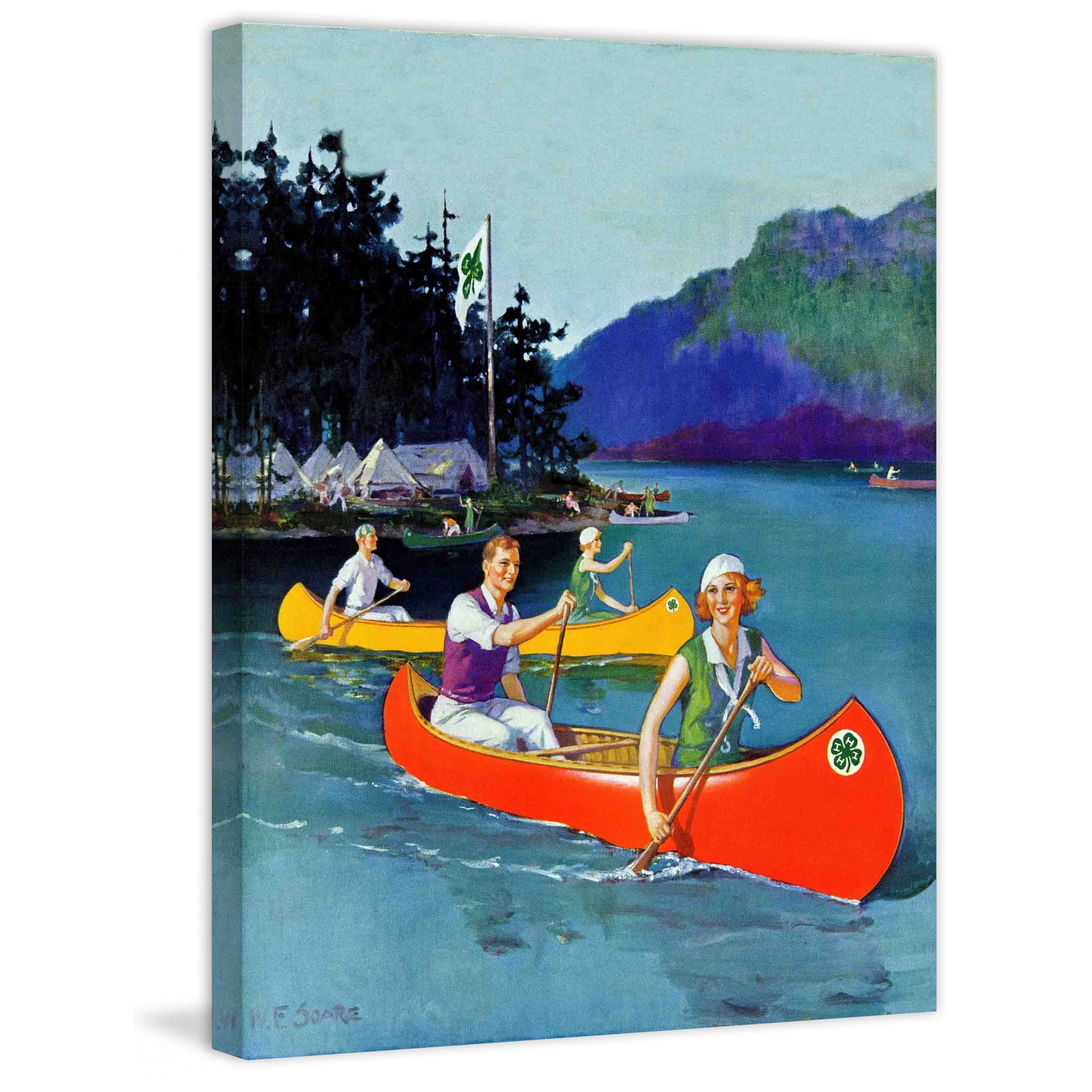 Marmont Hill Four-H Camp by W.F. Soare Painting Print on Canvas