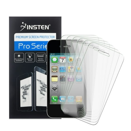 Insten 6 pcs Clear Screen Protector for Apple iPhone 4 4G
