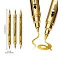 thumbnail image 3 of Acrylic Marker Pens Gold 3 Pack Fine Tip for Art Painting on Paper Wood Glass Canvas Quick Dry Long Lasting Ink, 3 of 9