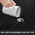 thumbnail image 3 of Lochas Bathroom Rug Shaggy Bath Mat,Washable Non Slip Bath Rugs for Bathroom Shower, Soft Plush Chenille Absorbent Carpets Mats,24"x36",Black, 3 of 7