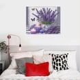 thumbnail image 4 of EastSmooth Lavender Canvas Wall Art Country Lavender Flower Butterfly Candle Wall Decor Purple Floral Farmhouse Pictures Painting Prints Framed Artwork Decor for Bathroom Bedroom Living Room, 4 of 4