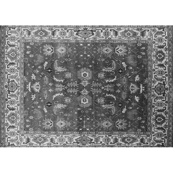 Ahgly Company Indoor Rectangle Oriental Gray Traditional Area Rugs, 6' x 9'