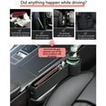 thumbnail image 5 of Car Seat Gap Filler Organizer 1 Pack Multifunctional Car Seat Organizer Auto Console Side Storage Box with Cup Holders Car Organizer Front Seat for Holding Phone Sunglasses (Driver Side Beige), 5 of 10