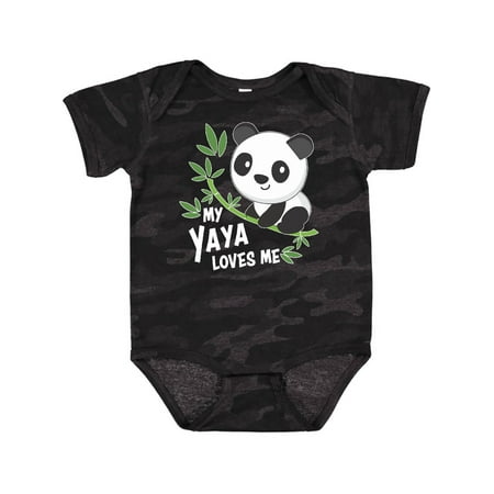

Inktastic My Yaya Loves Me- cute panda Gift Baby Boy or Baby Girl Bodysuit