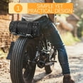 thumbnail image 1 of FONWILYO Motorcycle Tool Bag Organizer in Black PU Material Weather Resistant Design, 1 of 5