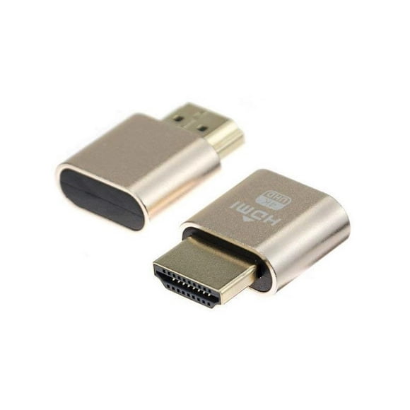 4K HDMI Dummy Plug - High Resolution Virtual Monitor Display Emulator, New Generation Headless Display Adapter Supports up to 3840x2160@60Hz, 1080@120Hz DVI EDID Emulator (2 Pack)