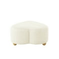 thumbnail image 6 of Rustic Manor Aviana Heart Shaped Sherpa Ottoman, White, 6 of 9