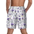 thumbnail image 2 of Lsque Mens Swim Trunks Lavender Bicycle Pattern - Bathing Suit Compression Liner - Beach Swim Shorts Swimwear - (S-3XL) - Stretch Quick Dry -3X-Large, 2 of 9