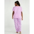 thumbnail image 5 of Joyspun Women's Short Sleeve T-Shirt and Jogger Pants Sleep Set, 2-Piece, Sizes S to 3X, 5 of 7