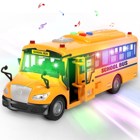 Yellow School Bus Toys for Kids 3 Year Old With Sounds Light Up Toys Birthday Gift 3 4 5 Year Old Boy Toys Girl Toys