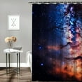 thumbnail image 2 of Shiartex Stars Galaxy Space Pretty Shower Curtain Bathroom Decor Polyester Fiber with Hooks 36x72, 2 of 7
