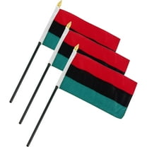 African American flag 4 x 6 inch - 3PK