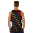 thumbnail image 3 of Uzzi Mens Tank Top Rainbow Pride Flag Sleeveless T-Shirt Fun Top, Palms Black, Size: Large, Uzzi Active Wear, 3 of 3