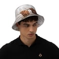 thumbnail image 5 of Yiaed Yak Print Reflective Stripe Bucket Hat Unisex Funny Outdoor Fisherman Cap Beach Sun Hat, 5 of 5