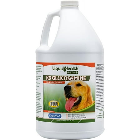 UPC: 0765462901288 | LIQUIDHEALTH K9 Glucosamine for Dogs Hip & Joint Juice Liquid Vitamin  128 Fl. Oz