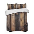 thumbnail image 2 of Black Brown Board Twin Size Down Alternative Comforter, Lightweight Comforter Quilt Bedding Set with Pillow Shams Vintage Chic Shabby Wooden Grain All Seasons Bed Comforter Duvet Insert 68"x86", 2 of 7