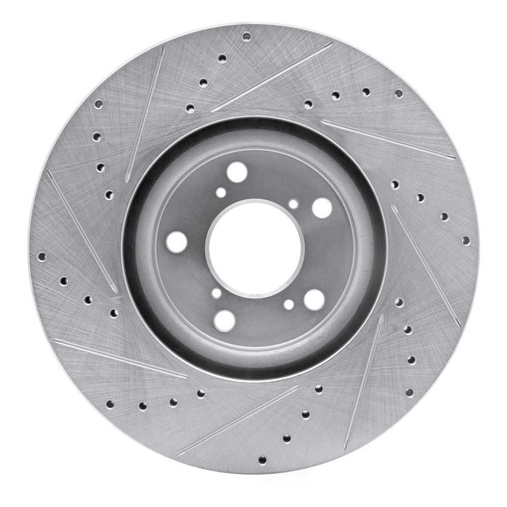 Dynamic Friction Company 631-59053R DFC Brake Rotor - Drilled And Slotted - Silver