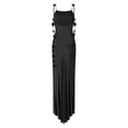 thumbnail image 5 of Coduop Women Long Bodycon Maxi Dress Flower Tassel Sleeveless Sling Dress Party Backless Dress, 5 of 9