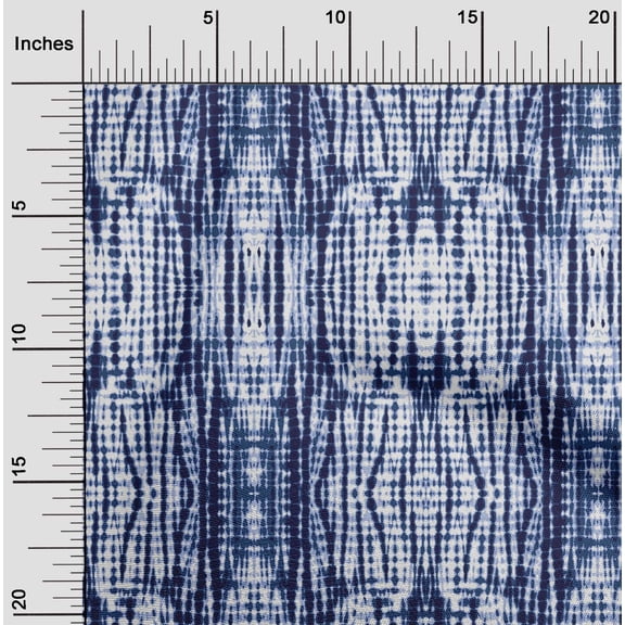 oneOone Cotton Poplin Twill Navy Blue Fabric Tie & Dye Shibori Sewing Material Print Fabric By The Yard 56 Inch Wide