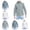 Gray, variant on Men Summer Protective Coat,Long Sleeved Running Solid Color Pocket Zipper Outerwear Jackets Light Blue M