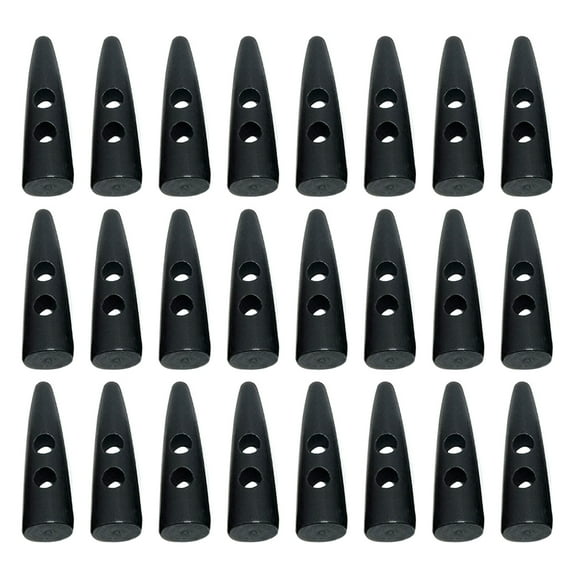 Tineasur 30pcs of Buttons Sewing Black Wood Retro Olive Shape Great for DIY Artwork for Sewers