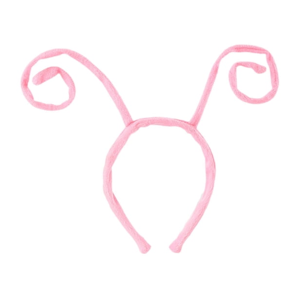 Diadema con antenas de animales, banda elástica para el cabello con dibujos animados para mujeres y niños, ideal para fiestas. Rosa