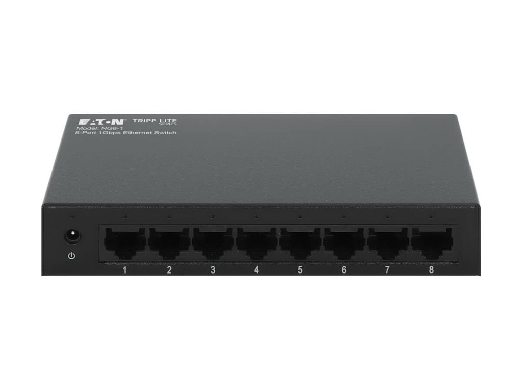 Eaton Tripp Lite Series 8-Port 10/100/1000 Mbps Desktop Gigabit Ethernet Unmanaged Switch, Metal Enclosure (ng8-1)