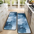 thumbnail image 4 of Kitchen Rugs Sets Of 2,Blue White Marble Pattern Anti Fatigue Kitchen Mat Rugs Non Slip Washable,Decorative Kitchen Floor Mats for Kitchen,Sink,Laundry,17"x47"+17"x47", 4 of 5