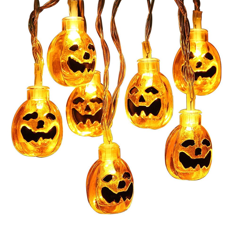 Halloween String Lights, 16.5ft 40LEDs 3D JackOLantern Pumpkin Lights