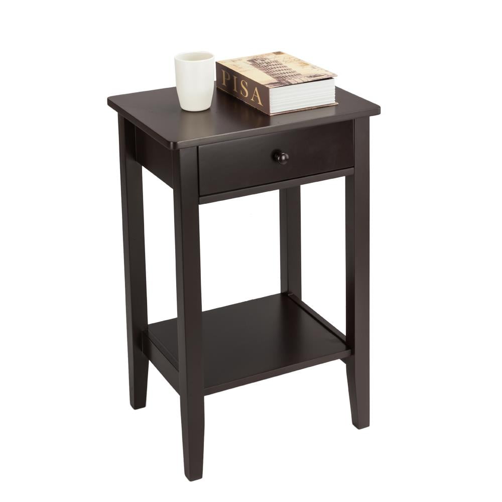 SamyoHome Night Stand with Drawer and Shelf Storage Multipurpose