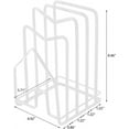 thumbnail image 2 of Cutting Board Rack Holder,Chopping Board Organizer Stand Kitchen Pot Pan Lids Rack Organizer Flat Steel Casewin Chopping Board Rack, Pot Pan Lid Holder,Cutting Board Organiser, Stand(White), 2 of 7