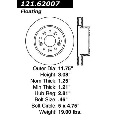 C-Tek Disc Brake Rotor 121.62007 Fits select: 1968-1969 CHEVROLET CAMARO, 1966-1982 CHEVROLET CORVETTE