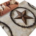 thumbnail image 2 of 6'x9' Area Rugs, Texas Star Retro Indoor Outdoor Area Rug for Living Room Bedroom, Farmhouse Country Western Aesthetic Washable Bathroom Rugs Kitchen Floor Carpet Mats Home Decor Aesthetic, 2 of 8