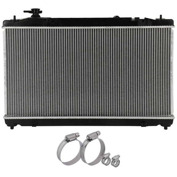 ECCPP Radiator for 2007 2008 2009 2010 2011 for Toyota Camry Sedan XLE and 4 pcs Oil Hose Clamps