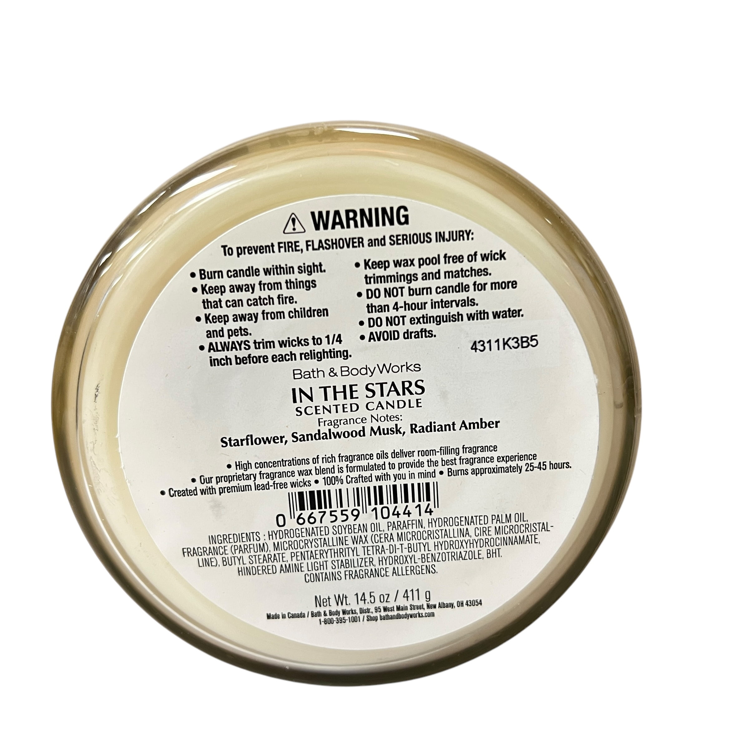 Bath & Body Works In The Stars Scented 3 Wick Candle 14.5 oz
