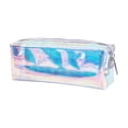 thumbnail image 2 of romoty Holographic Clear Pencil Case, Purple Iridescent Zipper Stationery Pouch Portable Cosmetic Makeup Bag for Desk Office Adults, 2 of 5