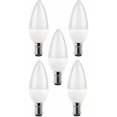 thumbnail image 1 of 5 Packs of B15 LED Bulbs, 5W Incandescent Bulb, 220V 270lm, 3000K Daylight, B15 Bayonet Cap Bulb, [Energy Efficiency Class A+]., 1 of 5